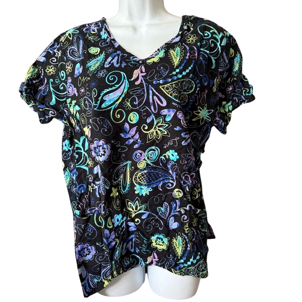 SB Scrubs Nurse Aide Dental Scrub Medical Top Shirt Women’s M LOVE HOPE